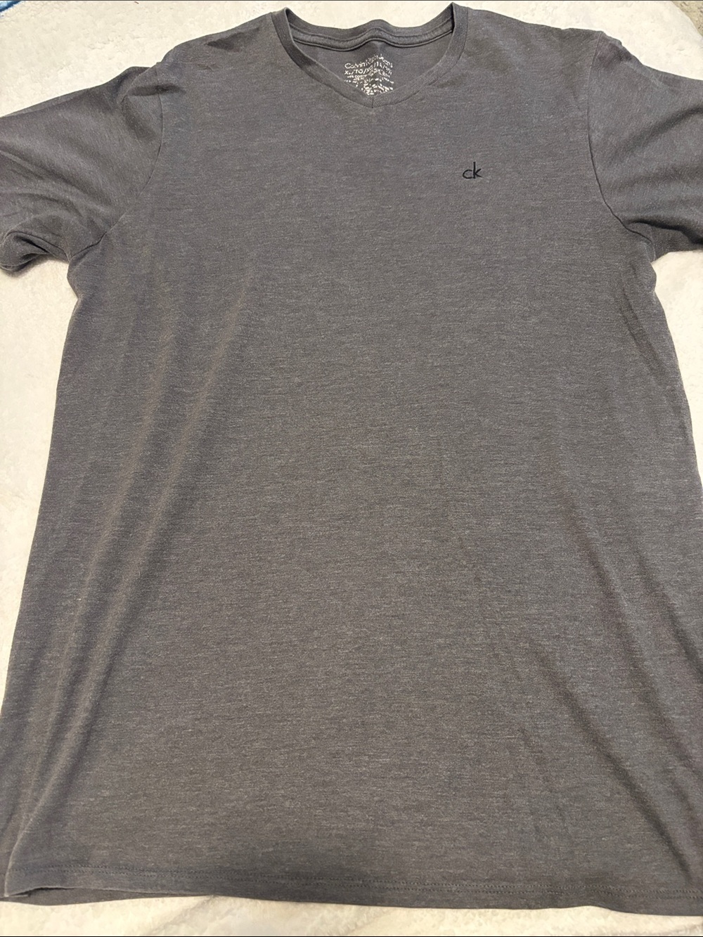 Calvin Klein Men's Dark Gray Short Sleeve Crew T-Shirt